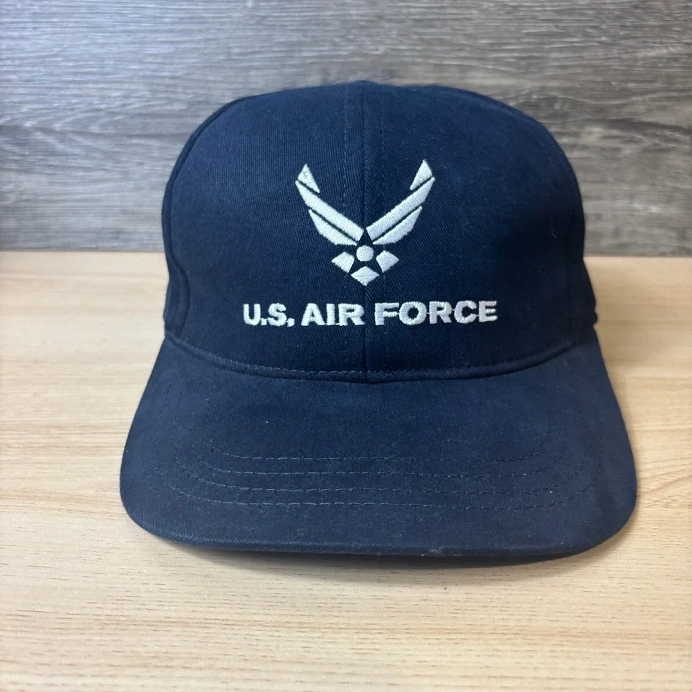 Air Force Hat Cap Fitted One Size Blue Navy USA Made